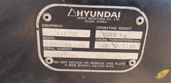 ฮุนใด 140LCใช้งาน7000ช.ม ไฟฟ้าครบ มีลายหัวเจาะ เอกสารอินวอยซ์ วสยเหมือนใหม่ เจ้าของขายเอง ฮุนใด 140LCใช้งาน7000ช.ม ไฟฟ้าครบ มีลายหัวเจาะ เอกสารอินวอยซ์ วสยเหมือนใหม่ เจ้าของขายเอง