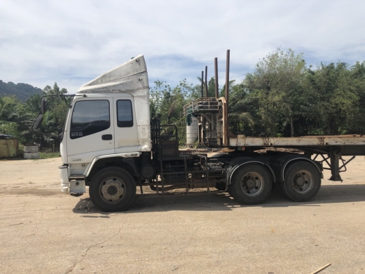 ขายรถหัวลากหางพื้นเรียบ ISUZU GXZ23KZ24เครื่อง270แรงม้ากับหางPSสนใจโทร 081-970-1072