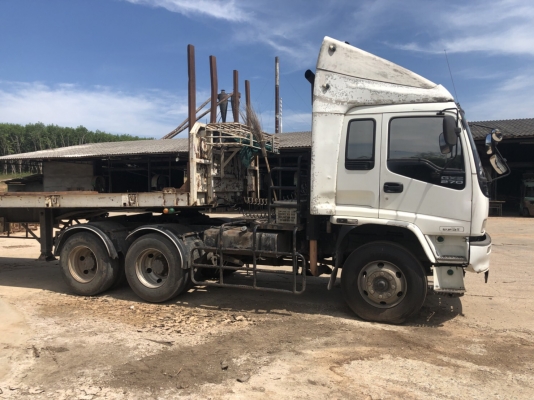 ขายรถหัวลากหางพื้นเรียบ ISUZU GXZ23KZ24เครื่อง270แรงม้ากับหางPSสนใจโทร 081-970-1072