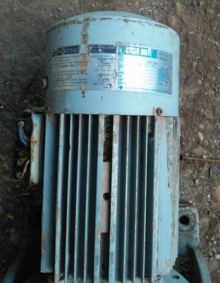 ขายมอเตอร์เกียร์ Sumitomo 1HP. 380V made in Japan ทดรอบ 1:87 17RPM ติดเบรค สภาพสวยเดิมๆ ไม่รั่วซึม หมุนนิ่ม พร้อมใช้