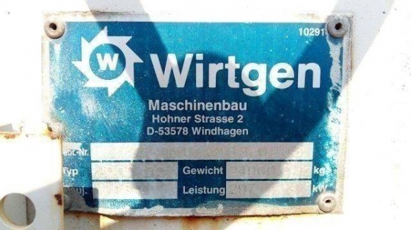 รถกัดผิวถนนเก่านอก Wirtgen 2000DC เอกสาร อินวอย
