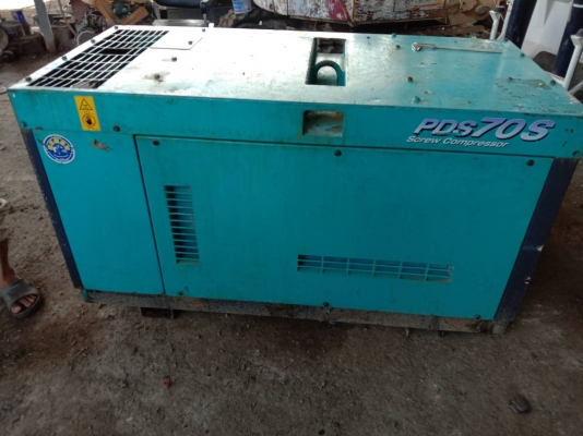 ขายเครื่องปั๊มลมAIRMAN - PDS70S เครื่องยนต์ยันมาร์ ขนาด3สูบ เชื้อเพลิงดีเซล มี 2 หัวลม สินค้าเดิมๆเก่านอก