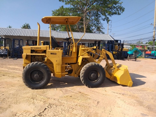 ขายรถตักล้อยาง MITSUBISHI WS3 เครื่องS4E 2เพลา เอวอ่อน รถนำเข้า ติดต่อ 098-7962549