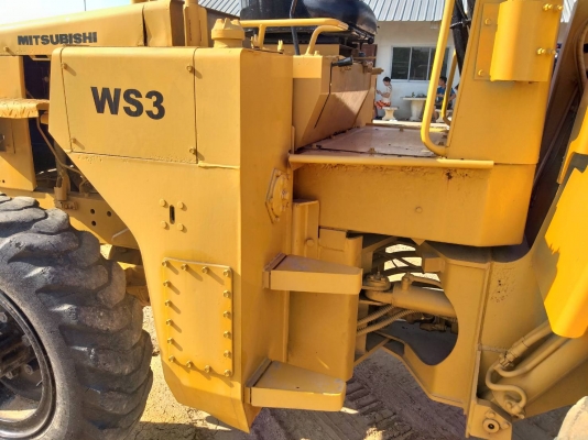 ขายรถตักล้อยาง MITSUBISHI WS3 เครื่องS4E 2เพลา เอวอ่อน รถนำเข้า ติดต่อ 098-7962549
