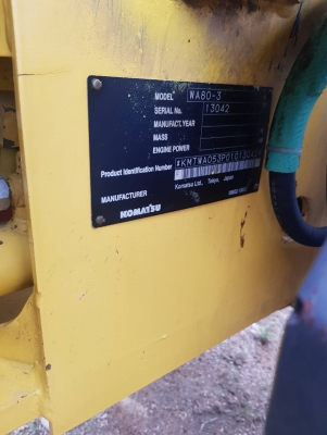 รถตักล้อยาง Komatsu WA80-3 เก่านอกใช้งาน 6000ช.ม เอกสารอินวอยซ์ รถตักล้อยาง Komatsu WA80-3 เก่านอกใช้งาน 6000ช.ม เอกสารอินวอยซ์