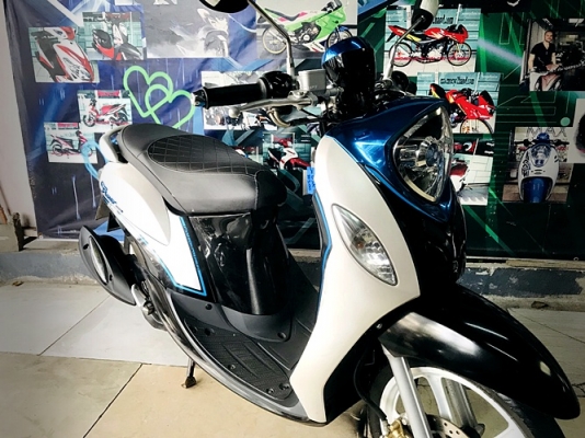 fino I 125 cc.สีขาวดำฟ้า ตัวท็อปล้อแมกซ์ เครื่องเดิมๆ 28900