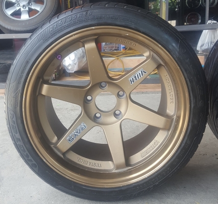 ล้อมือ2 TE37ขอบ18 5รู9.5+10.5 พร้อมยางปี17 4 ล้อ ล้อมือ2 TE37ขอบ18 5รู9.5+10.5 พร้อมยางปี17 4 ล้อ