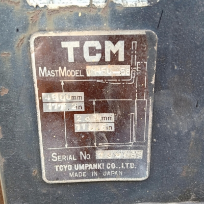 รถโฟล์คลิฟท์ tcm 3.6 ตันเครื่องยนต์ดีเซลเสาสูง 4.5 เมตรสไลค์แผงงา