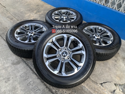 ล้อแม็กป้ายแดง Mitsu Triton ขอบ 18 รุ่นใหม่ล่าสุด พร้อมยางป้ายแดง 265-60-18 Bridgestone ปลายปี 18 แม็กสวย ยางมีตุ่ม