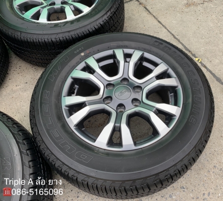ล้อแม็กป้ายแดง Ford ranger wildtrak ขอบ18 พร้อมยางป้ายแดง 265-60-18 Bridgestone ปี 19 สวยกริ๊บๆ