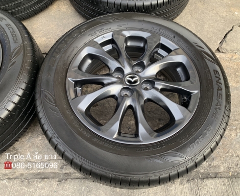 ล้อแม็กป้ายแดง Mazda 2 ขอบ 15 สีดำ พร้อมยาง 185-65-15 Dunlop ปี 18 แม็กสวย ดอกเต็มๆ ล้อแม็กป้ายแดง Mazda 2 ขอบ 15 สีดำ พร้อมยาง 185-65-15 Dunlop ปี 18 แม็กสวย ดอกเต็มๆ