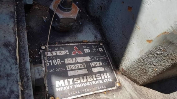 เครื่องปั่นไฟมือสอง MITSUBISHI S16R-PTA ขนาด 1900kVA เครื่องปั่นไฟมือสอง MITSUBISHI S16R-PTA ขนาด 1900kVA