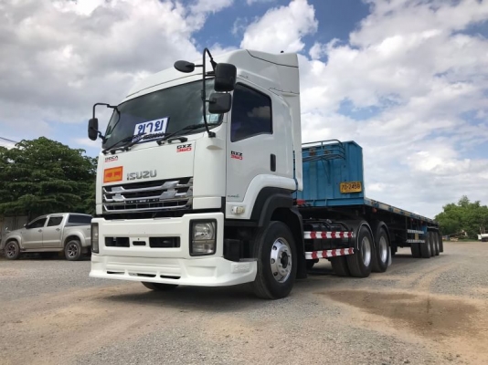 ขาย หัวลาก ISUZU 360 แรงม้า ปี 57 หางพื้นเรียบสามเพลาอู่มีโชครุ่งเรืองกิจ ปี 58 พร้อมแยกขายหัวหาง รา
