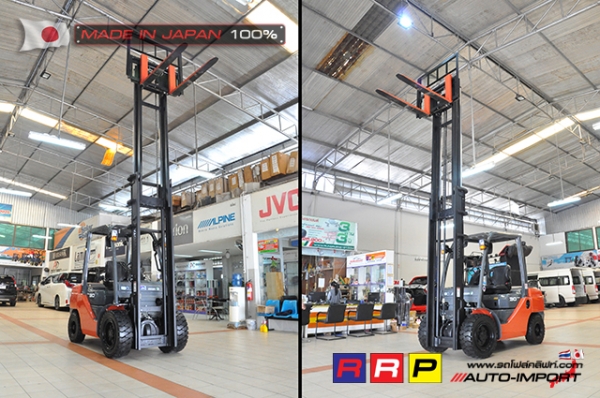 ขายรถโฟล์คลิฟท์มือสอง TOYOTA รุ่น 8FD30-11253 นำเข้าจากประเทศญี่ปุ่น 100\% ไม่เคยใช้งานในไทย