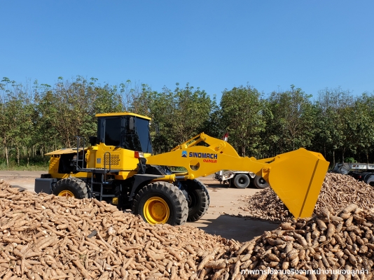 ขายรถตักล้อยางมือหนึ่ง ซิโนแมช-ฉางหลิน รุ่น 947H แขนยาวพิเศษ 4.8 เมตร เกียร์ไฟฟ้า ZF เครื่องยนต์ Cummins บุ้งกี๋ 4 คิว