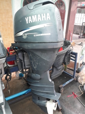 YAMAHA80 4จังหวะ หาง25นิ้ว ทริมไฟฟ้า