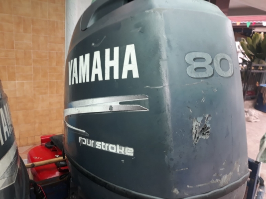 YAMAHA80 4จังหวะ หาง25นิ้ว ทริมไฟฟ้า
