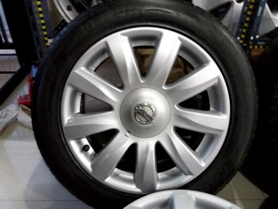 6500/4วง ล้อNissanเทียน่า17นิ้ว 5รู114 กว้าง7 ET45มียาง215 55 17 ดอกเต็มให้2เส้น.ใส่กะบะเก๋งได้หมด ต 6500/4วง ล้อNissanเทียน่า17นิ้ว 5รู114 กว้าง7 ET45มียาง215 55 17 ดอกเต็มให้2เส้น.ใส่กะบะเก๋งได้หมด ต