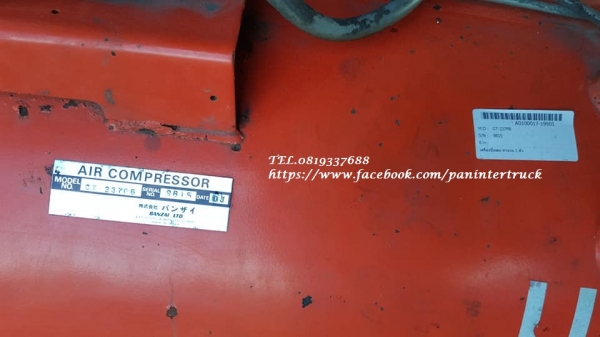 SALE*FROM JAPAN งานนำเข้า จากญี่ปุ่น ขายถูกสุดๆ เครื่องปั๊มลม MITSUBISHI (BANZAI ,LTD.) ,7.5KW. ,2 สูบ ,สินค้าเก่านอก