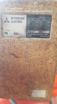 SALE*FROM JAPAN งานนำเข้า จากญี่ปุ่น ขายถูกสุดๆ เครื่องปั๊มลม MITSUBISHI (BANZAI ,LTD.) ,7.5KW. ,2 สูบ ,สินค้าเก่านอก