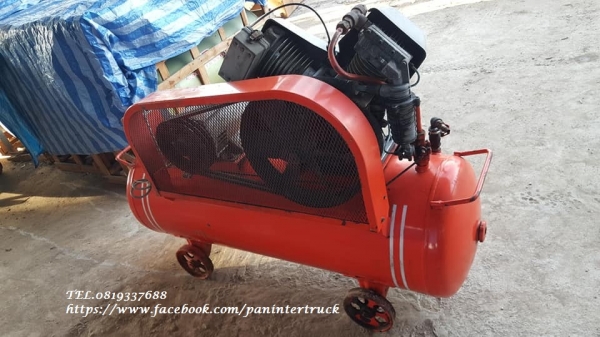 SALE*FROM JAPAN งานนำเข้า จากญี่ปุ่น ขายถูกสุดๆ เครื่องปั๊มลม MITSUBISHI (BANZAI ,LTD.) ,7.5KW. ,2 สูบ ,สินค้าเก่านอก