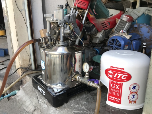 ขายปั๊มน้ำอัตโนมัติ ITC(Hitachi) 250W ใส่ถังสแตนเลส+ฝาครอบของใหม่ครับ และขาตั้งของใหม่ครับ สภาพสวย หมุนนิ่ม ตรวจเช็คแรงดันเรียบร้อย ไม่มีรั่วซึม พร้อมใช้งาน ราคา 3,800 บาทพร้อมส่ง