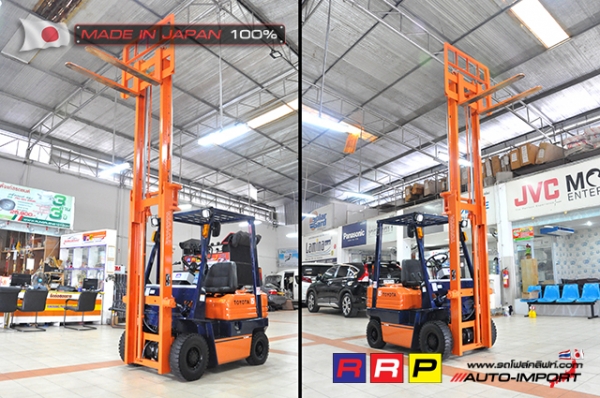 ขายรถโฟล์คลิฟท์มือสอง TOYOTA รุ่น 5FG15-15803 นำเข้าจากประเทศญี่ปุ่น 100\% ไม่เคยใช้งานในไทย