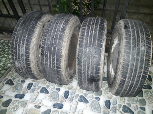 ขายกะทะล้อพร้อมยางรถโฟล์คตู้แตงโมขอบ 14"