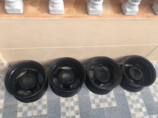 ล้อขอบ15กว้าง8.5. ออฟเซท -34 6รู139.7 ทำสีมาใหม่ หนาๆ ไม่มีซ่อม พร้อมใช้ ☎️☎️0850005579 ????????ส่งได้ทั่วไทย