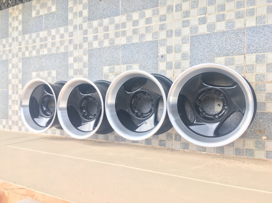 ล้อขอบ15กว้าง8.5. ออฟเซท -34 6รู139.7 ทำสีมาใหม่ หนาๆ ไม่มีซ่อม พร้อมใช้ ☎️☎️0850005579 ????????ส่งได้ทั่วไทย