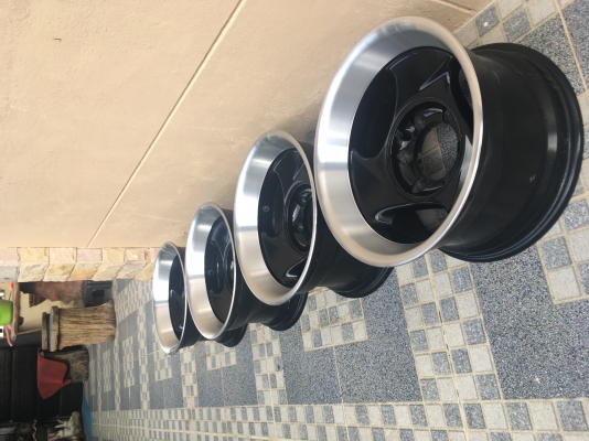 ล้อขอบ15กว้าง8.5. ออฟเซท -34 6รู139.7 ทำสีมาใหม่ หนาๆ ไม่มีซ่อม พร้อมใช้ ☎️☎️0850005579 ????????ส่งได้ทั่วไทย