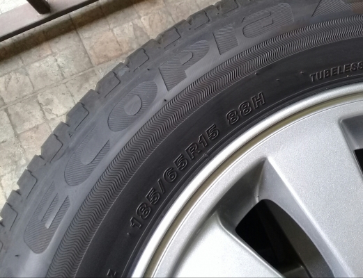bridgestone ecopia ep150  พร้อมล้อแม็ก Mitsubishi 4 วง
