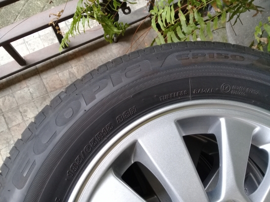 bridgestone ecopia ep150  พร้อมล้อแม็ก Mitsubishi 4 วง