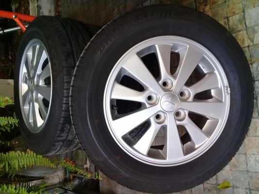 bridgestone ecopia ep150  พร้อมล้อแม็ก Mitsubishi 4 วง