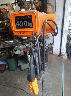 รอกไฟฟ้ามือสองญี่ปุ่น(เก่านอก) Hitachi 490 กก. ตรวจเชค ทดสอบเรียบร้อยแล้ว ทุกๆระบบใช้งานได้ดีมากครับ