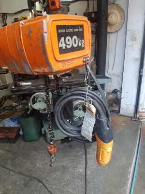 รอกไฟฟ้ามือสองญี่ปุ่น(เก่านอก) Hitachi 490 กก. ตรวจเชค ทดสอบเรียบร้อยแล้ว ทุกๆระบบใช้งานได้ดีมากครับ