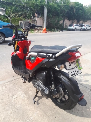 Honda Zoomer X สีแดงดำ เรือนไมล์ดิจิตอล ปี 2559 ตัวท๊อป โฉมใหม่ล่าสุด