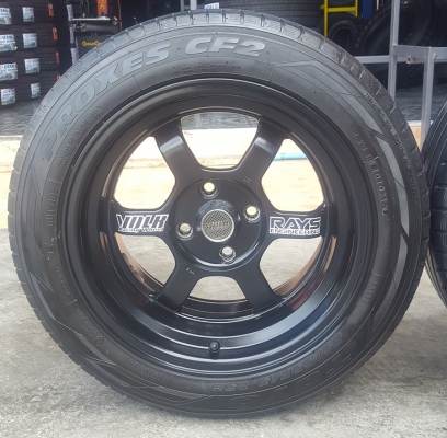 ล้อมือ2 TE37 ขอบ15 หน้า8 ยาง195/55/15  4ล้อ