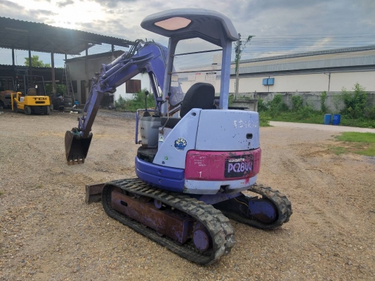 ขายรถแมคโค KOMATSU PC28UU-2 เทียบเท่า PC30 แทรคยาง บูมออฟเซท คอนโทรลสั้น ไฟฟ้า ติอต่อ 098-7962549