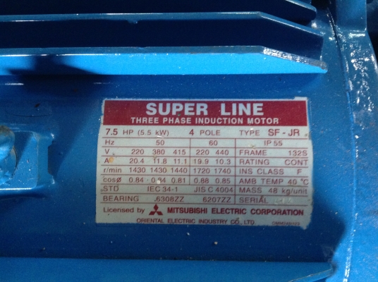 ขายปั้มน้ำหอยโข่ง 4"/3" มอเตอร์ 7.5 HP 1450 รอบ/นาที 2 ตัว ตัวระ 13000 ขายปั้มน้ำหอยโข่ง 4"/3" มอเตอร์ 7.5 HP 1450 รอบ/นาที 2 ตัว ตัวระ 13000