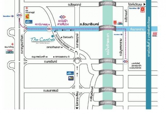 ขายบ้าน. โครงการthe centro. รัตนธิเบศร์