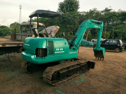 ขายรถแบคโฮ KOMATSU PC45-7ปั๊มนิ้ว เอกสารเล่ม ระบบไฟเต็ม มีระบบหัวกระแทก ราคา 350000