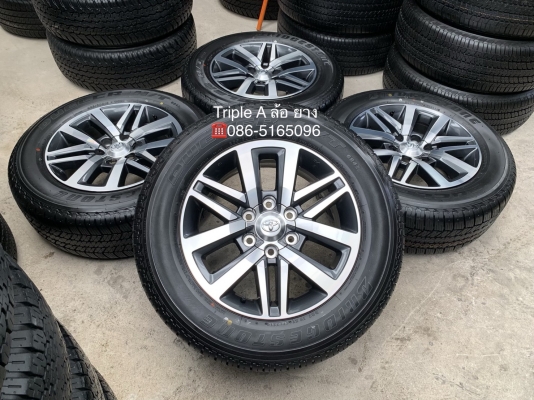 ล้อแม็กป้ายแดง Toyota New Fortuner ขอบ 18 พร้อมยางป้ายแดง 265-60-18 Bridgestone ปี 19 สวยกริ๊บๆ