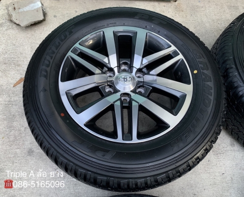 ล้อแม็กป้ายแดง Toyota New Fortuner ขอบ 18 พร้อมยางใหม่ป้ายแดง 265-60-18 Dunlop ปี 19 สวยกริ๊บๆ