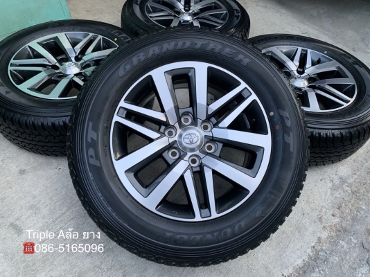 ล้อแม็กป้ายแดง Toyota New Fortuner ขอบ 18 พร้อมยางใหม่ป้ายแดง 265-60-18 Dunlop ปี 19 สวยกริ๊บๆ