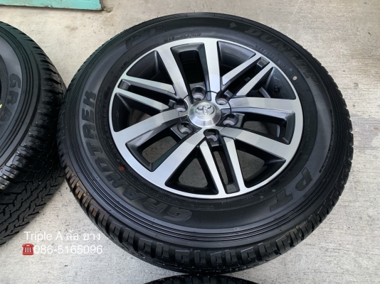 ล้อแม็กป้ายแดง Toyota New Fortuner ขอบ 18 พร้อมยางใหม่ป้ายแดง 265-60-18 Dunlop ปี 19 สวยกริ๊บๆ
