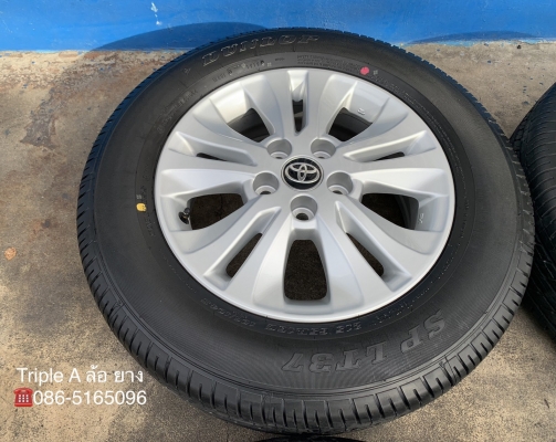 ล้อแม็กป้ายแดง Toyota Revo ขอบ 16 พร้อมยางใหม่ป้ายแดง 215-65-16  Dunlop ปี 19 ใหม่ยกศูนย์ สวยกริ๊บๆ