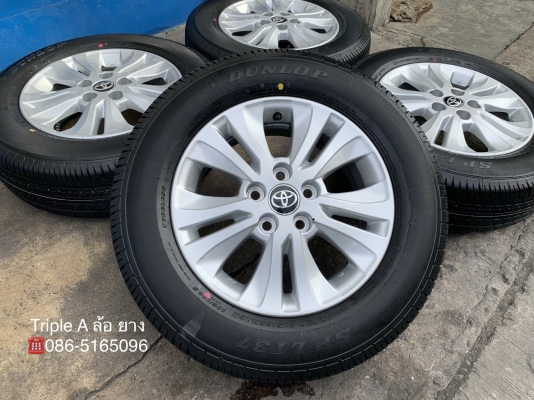 ล้อแม็กป้ายแดง Toyota Revo ขอบ 16 พร้อมยางใหม่ป้ายแดง 215-65-16  Dunlop ปี 19 ใหม่ยกศูนย์ สวยกริ๊บๆ