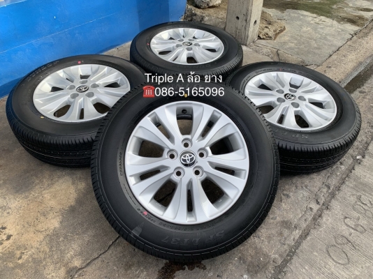 ล้อแม็กป้ายแดง Toyota Revo ขอบ 16 พร้อมยางใหม่ป้ายแดง 215-65-16  Dunlop ปี 19 ใหม่ยกศูนย์ สวยกริ๊บๆ
