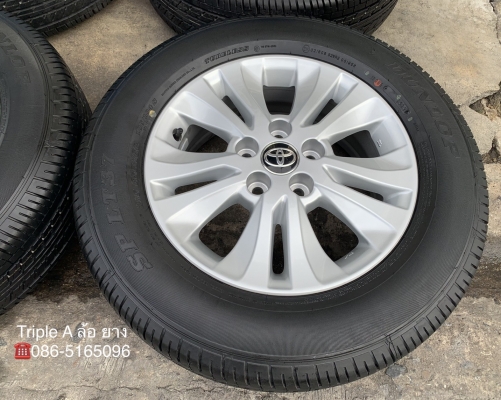 ล้อแม็กป้ายแดง Toyota Revo ขอบ 16 พร้อมยางใหม่ป้ายแดง 215-65-16  Dunlop ปี 19 ใหม่ยกศูนย์ สวยกริ๊บๆ